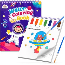 ZMLM Colouring Book with Watercolours for Toddlers, Painting with Water Colouring Book Watercolour Painting Paper Small Gifts for Children Boys Girls from 3 4 5 6 7 8 Years On the Go Magic Book Gift -