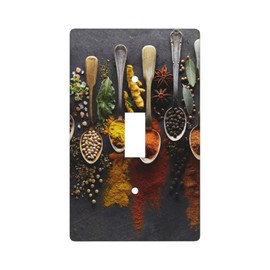 Kitchen Single Light Switch Cover Decorative Wall Plates Toggle Switch Plate Covers 1 Gang Wallplate Lightswitch Faceplate 4.50 x 2.76 Inch