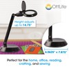 OttLite Space Saving Magnifier LED Desk Lamp, Optical Grade Magnification,