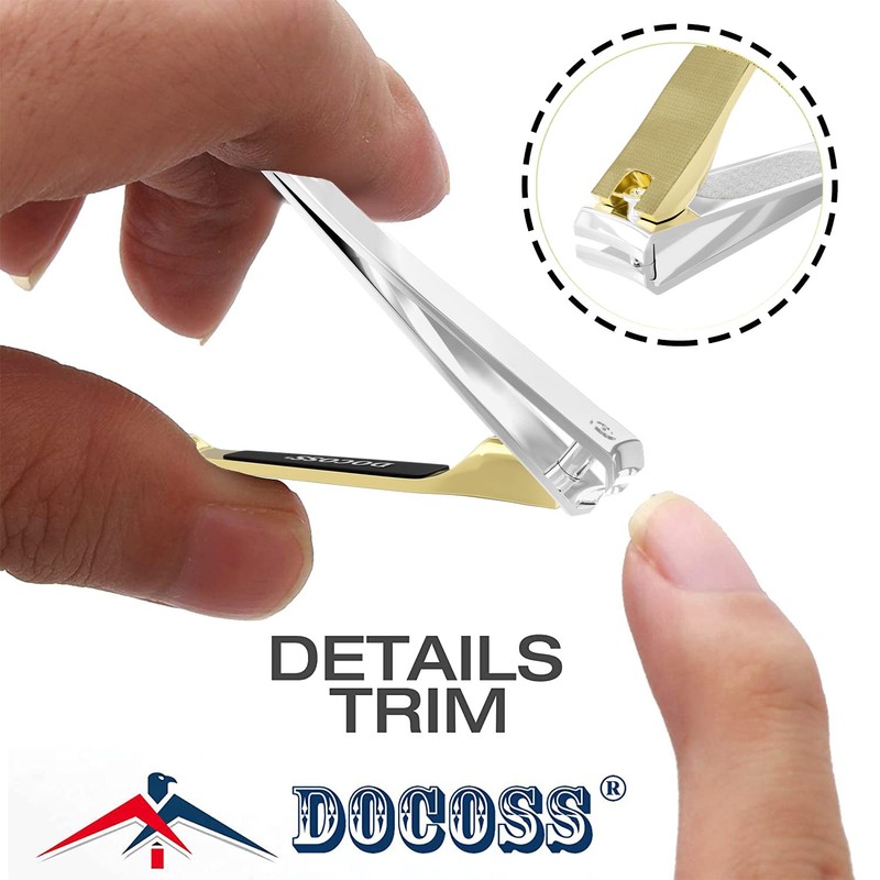 DOCOSS- Pack Of 2-Quality Gold Nail Clippers Antique Nail Cutter