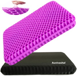 Auvivasital Gel Seat Cushion for Long Sitting for Pressure Relief, Seat Cushion for Back, Hip, Sciatica, Tailbone Pain, Used for The Office, Wheelchair, Car, Kayak, Gym(Pink)