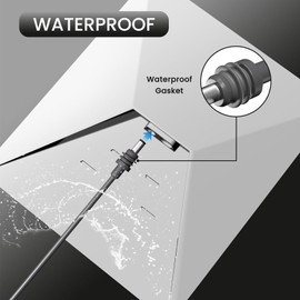 Starlink Mini USB C to DC Power Cable, 2M 6.5FT 100W USB Type C Input to Waterproof Barrel Jack Charging Cord, Rectangular Satellite DC Power Cable Replacement for 65W + PD Power