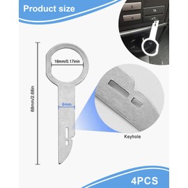 TPZORJX Set of 4 Car Radio Removal Tool, Radio Release Tool, Car Radio Release Tool, Compatible with Most Cars