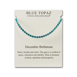 Philip Jones December Birthstone Friendship Bracelet with Blue Topaz Zircondia® Crystals