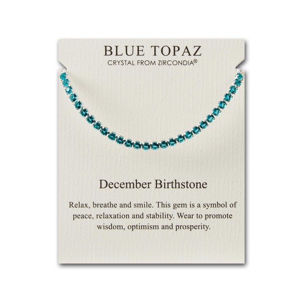 Philip Jones December Birthstone Friendship Bracelet with Blue Topaz Zircondia®