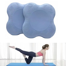 Kenhihi Yoga Knee Pads (Set of 2) - Yoga Props and Accessories for Women/Men Cushions Knees and Elbows for Fitness, Travel, Meditation, Kneeling, Balance, Floor, Pilates (Blue)