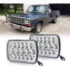 AMUNIESUN Pair 7x6Inch Headlight Sealed Beam For Dodge D150 D250