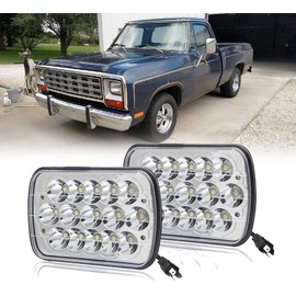 AMUNIESUN Pair 7x6Inch Headlight Sealed Beam For Dodge D150 D250 D350 D100 W150 W350 Ramcharger