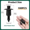 Richunie Plastic Rivets 6mm 100pcs Plastic Rivets Plastic Clips Rivets