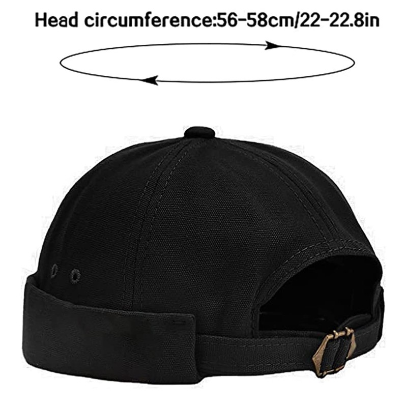 XYIYI Men's Docker Hat Brimless Hat Skull Cap Worker Sailor