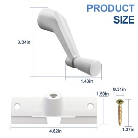 1359643 Casement Window Operator Cover & Handle Fit for Andersen 400 Series Casement Windows - White (1978 to 1995)