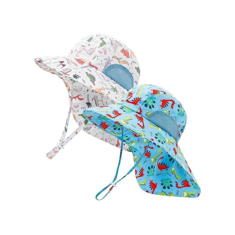 2 Sombrero para Niños, Sombrero de Sol de ala Ancha