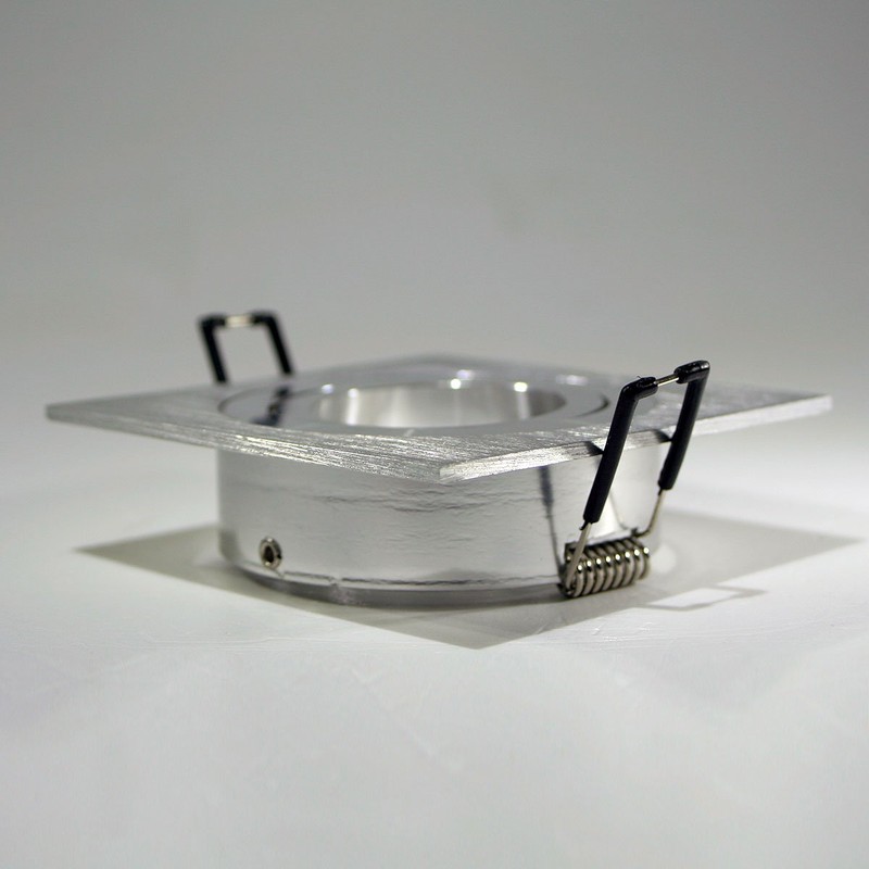 Kanlux Set of 5 ceiling mounting frames, square, brushed aluminium,