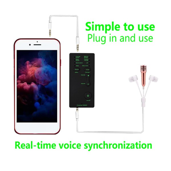 Mobile Voice Changer 300mAh 3.7V Sound Card with 4 Sound