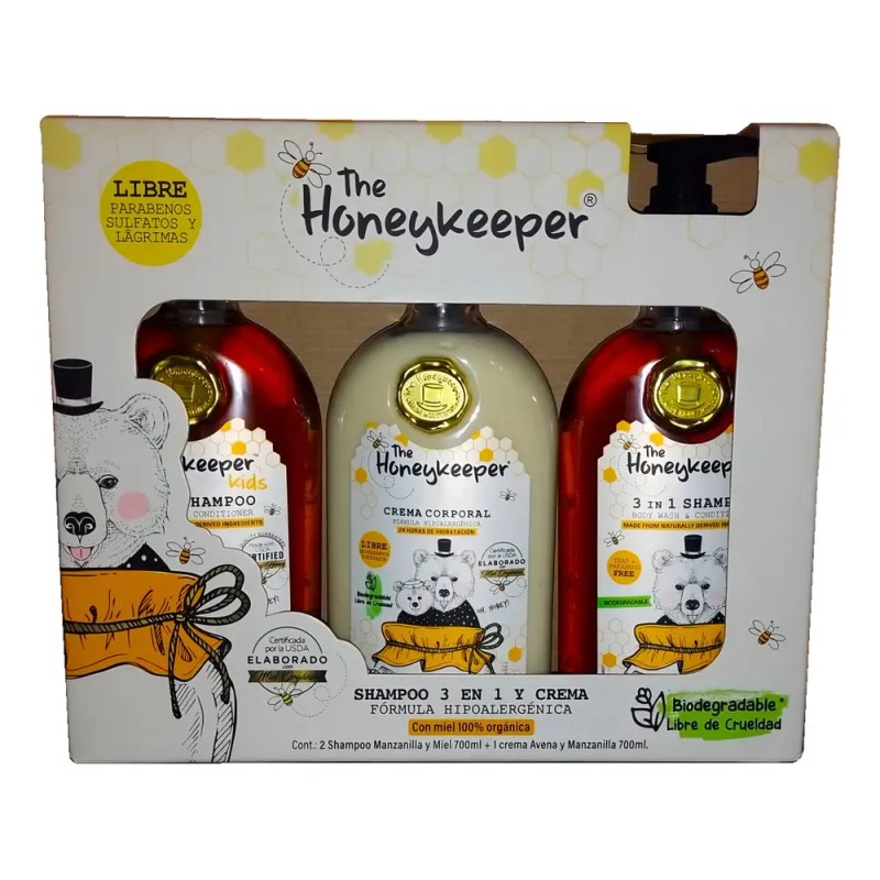 Kit The Honeykeeper Shampoo 3 En 1 Y Crema 700ml