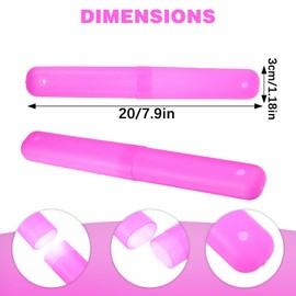 Telooco 63 Pcs Plastic Travel Toothbrush Holder Breathable Toothbrush Storage Container Portable Toothbrush Carrier Cover Case Toothbrush Protector for Home Traveling Camping Business (7 Colors)
