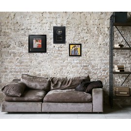 pf+a REAL GLASS 7 inch Vinyl Frame - Oxford Black 7 inch Vinyl Single Frame - Black 7" Vinyl Frame