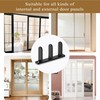 BOLWHAO 4 Pack Sliding Closet Door Floor Guide, Black ABS