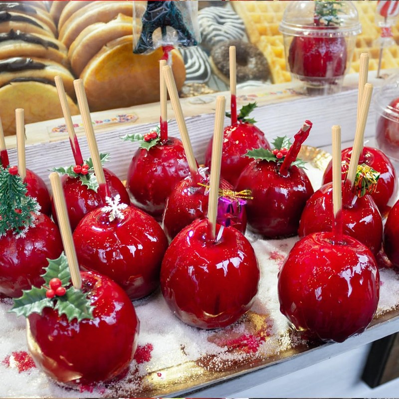 400 pcs Candy Apple Skewer Sticks, PEOUWNES 5mm 5.5 inch
