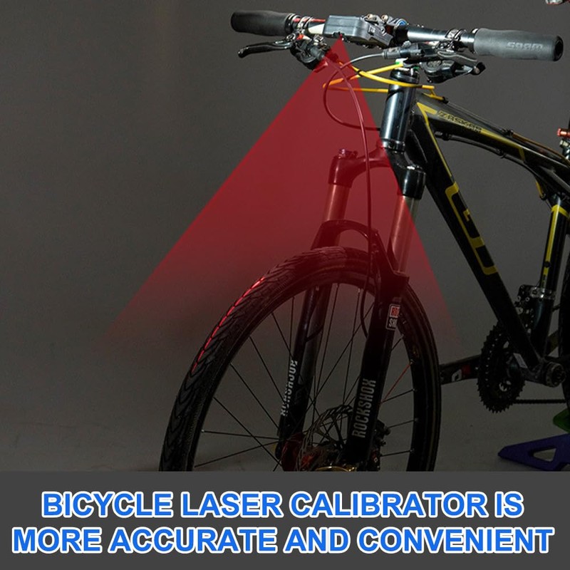 Rppiup Bicycle Handlebar Calibrator, USB Charging Laser Calibrator, Bicycle Maintenance