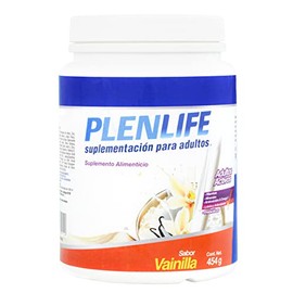 PLENLIFE - Suplemento Alimenticio en Polvo - Suplemento para Adultos Activos - Bote con 454 Gramos (454 Gramos, Vainilla)