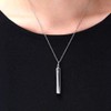 Dolity Capsule Pendant Necklace Silver Stainless Steel Cremation Urn Jewelry