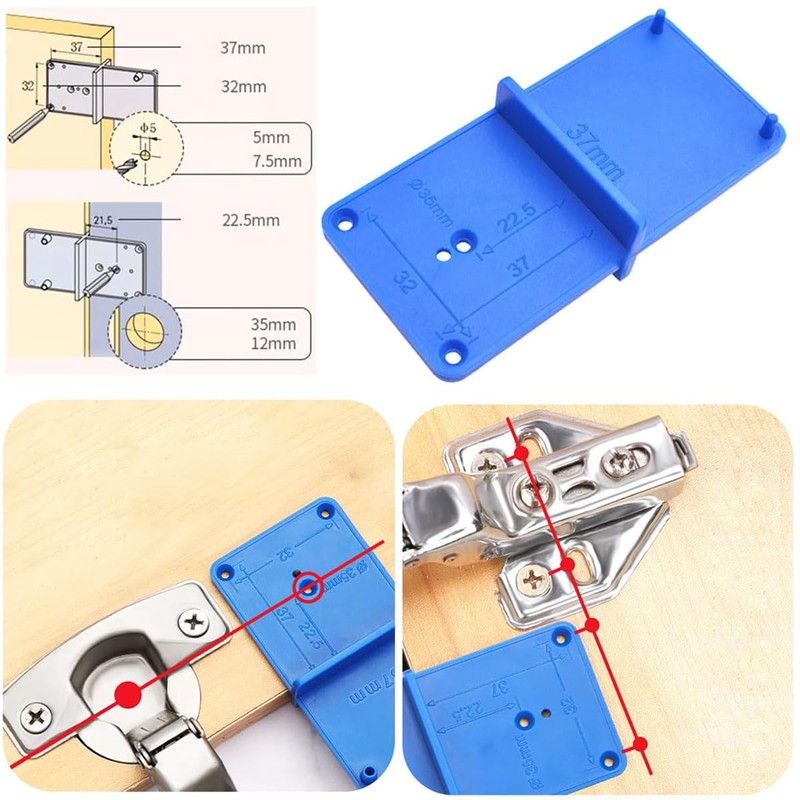 Wolfride 35mm Concealed Hinge Jig Kit - Cabinet Door Hinge