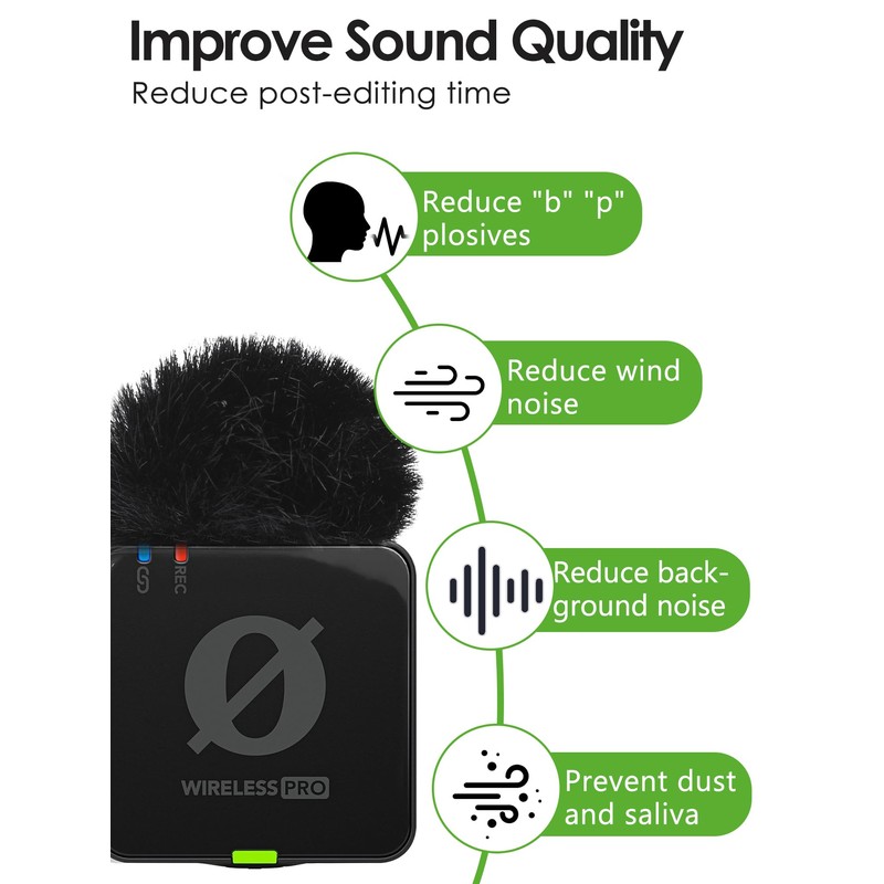 YOUSHARES Mic Cover for Rode Wireless Pro, Wind Muff Dead