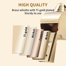 HUTOU Whistle, Brass Coach Sports Whistle with Lanyard, Loud Crisp Sound Whistle Ideal for Coaches, Referees, and Adults