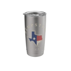 Vintage Hempstead Texas State Flag Map Souvenir Gift Stainless Steel Insulated Tumbler