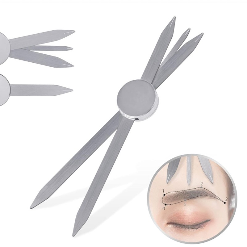 Regla para cejas de acero inoxidable herramienta posicionamiento ajustable microblading