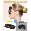 ZRUHIG 3D Contoured Sleep Mask with Bluetooth Headphones, Adjustable Blackout