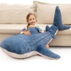 Tezituor 51inches Giant Whale Shark Stuffed Animal, 4.3ft Large Blue