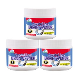 Fit Boost BELL BIRD Drain Opener,Powerful Unclogging,Crystal lye, Sodium hydroxide, Unclog drains, Bathroom sinks, Kitchen sinks, Shower pipes (3 PSC, Gram, 780)