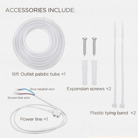 FUJIWARA Condensate Mini Pump Exquisite Automatic Condensation Drain Removal Pump Wall Mounted Quiet for HVAC,Air Conditioner,Dehumidifier,Furnance,Ice Maker,Suitable for A/C 1-5HP 3700W (FUJ—40L)