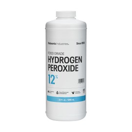 12% Food Grade Hydrogen Peroxide - H2O2, Pure Oxygen and Water, 32 fl oz