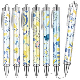 Humyoun 24 Pcs Down Syndrome Awareness Gifts Pens Bulk World Down Syndrome Day Party Favors Blue Yellow Ribbon Ballpoint Pen Inspirational Theme Charity Party Decoration for Office Charity Event Gift