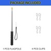 Difounmas 3 Metre Telescopic Flagpole Set, Handheld Telescopic Flagpole, Blue
