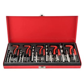 ATPEAM Metric Thread Repair Tool Kit | 131PCS HSS Drill Bits Taps Threaded Inserts Installation Tool and Tang Break-Off Tool Set for Repairing M5 M6 M8 M10 M12 External and Internal Screw Holes