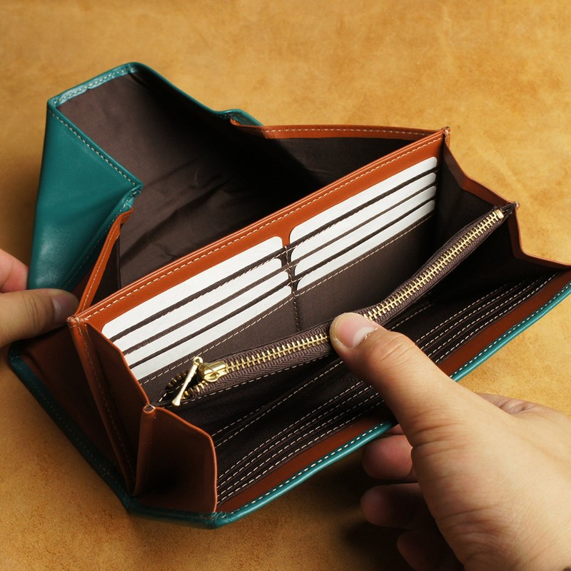 [E-mono] Long Wallet Women's Garçon Wallet Cowhide Genuine Leather Large