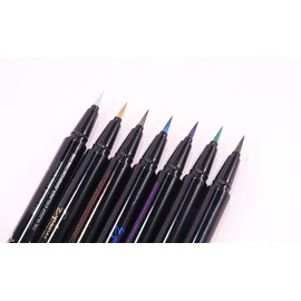 evpct 1Pcs Sky Blue Glitter Shimmer Liquid Eyeliner Eye Makeup Pencil Pen, Pearl Blue Chrome Eyes Liner Face Glitter Makeup Fake Eyelashes Mascara Accessories, Sparkle Metallic Eyeliner Pen Waterproof