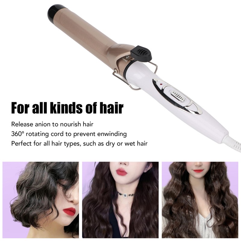 Hair Curling Iron Ceramic Prevent Scald Negative Ion Portable Hair