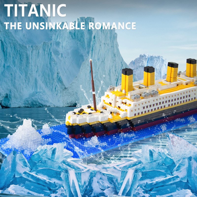 Seyaom Titanic Ship Model Building Block Sets, Micro Mini Blocks