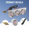 JDMSPEED 2 inch Triple Gauge Set - Oil Pressure, Water