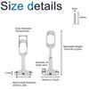 INCREWAY 4pcs Silver Closet Rod Support, Aluminum Alloy Oval Wardrobe