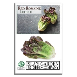 Red Romaine Lettuce Seeds (Lactuca Sativa) – 1000+ Non-GMO & Heirloom Seeds by Isla’s Garden Seeds, Crisp Tall Heads with Deep Red Tips, Cool-Season Garden Favorite, Gift Idea