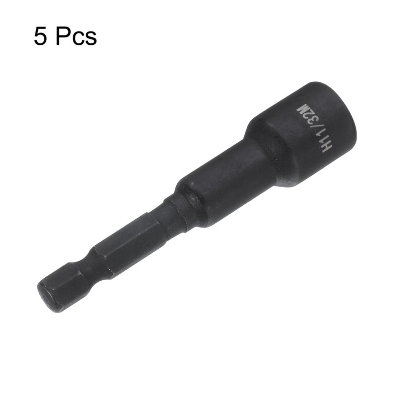 HARFINGTON 5Pcs Magnetic Nut Driver 11/32" x 1/4" Quick Change