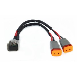DT 2 Way Connector Plug Waterproof Splitter Wire Harness 1 Male to 2 Female DT 2 Pin 1-2 SplitterCable 1ft/30cm