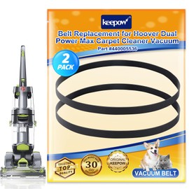 KEEPOW Vacuum Belt for Hoover Dual Power Max Carpet Cleaner FH51000, FH51001, FH51002, FH51010, FH51000RM, FH51000NC, FH51001, FH54000, Replacement Parts 440005536 (2 Pack)
