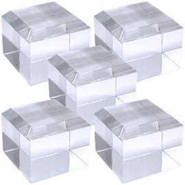 Tsukushi Science Acrylic Block 23×23×20mm 5-Piece Beveled Base Cube Display Stand Square Transparent Clear Display Pedestal E23-23-20*5
